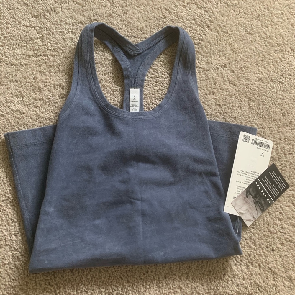 Lululemon Cool Racerback Tye Dye blue tank